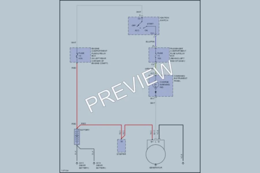 2000 Volvo S40 Starting Charging wiring diagram preview