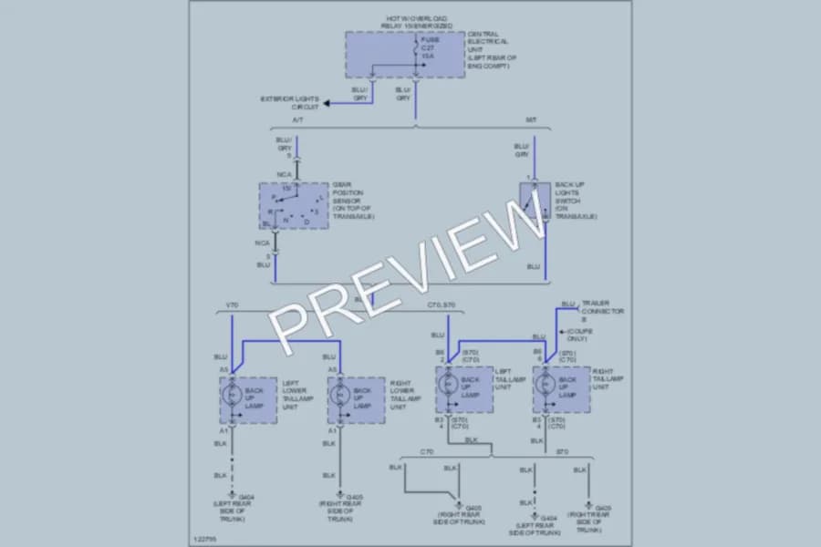 2000 Volvo S70 Exterior Lights wiring diagram preview
