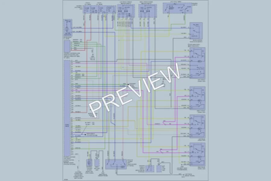 2000 Volvo S70 Power Door Locks wiring diagram preview