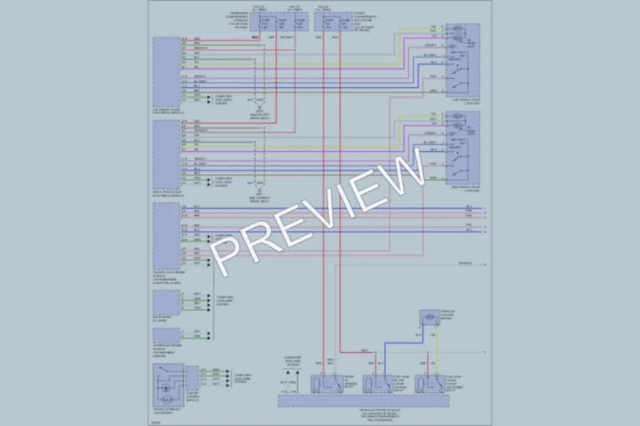 2000 Volvo S80 Power Door Locks wiring diagram preview