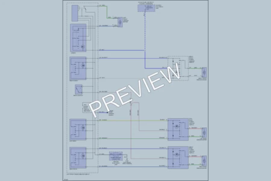 2000 Volvo V70 Power Windows wiring diagram preview