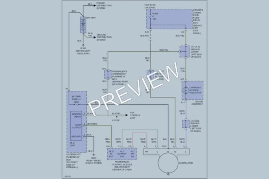 2001 Acura 32CL Starting Charging wiring diagram preview