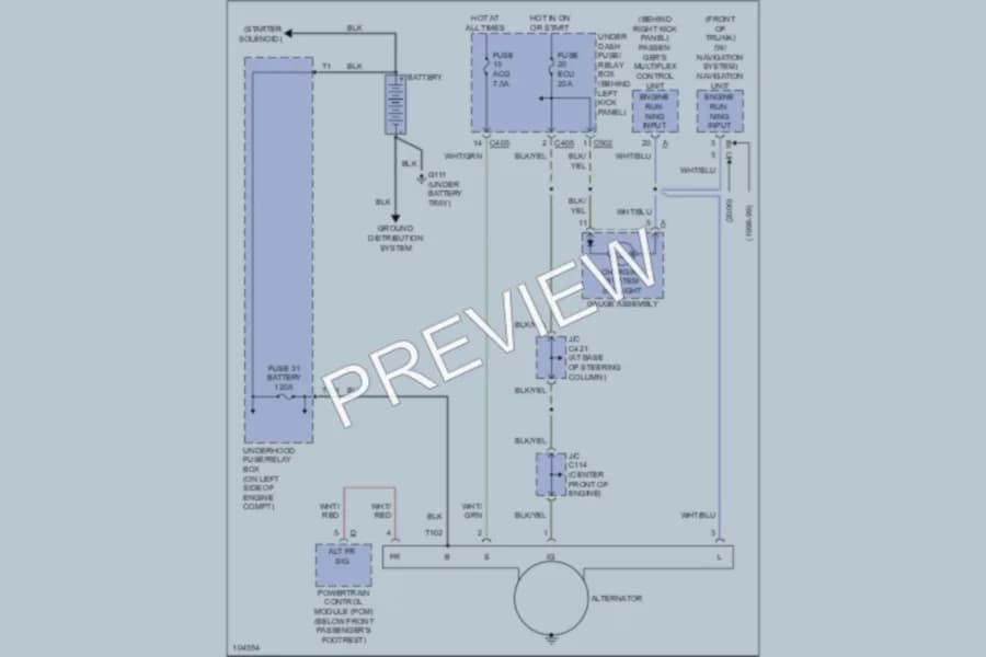 2001 Acura 35RL Starting Charging wiring diagram preview