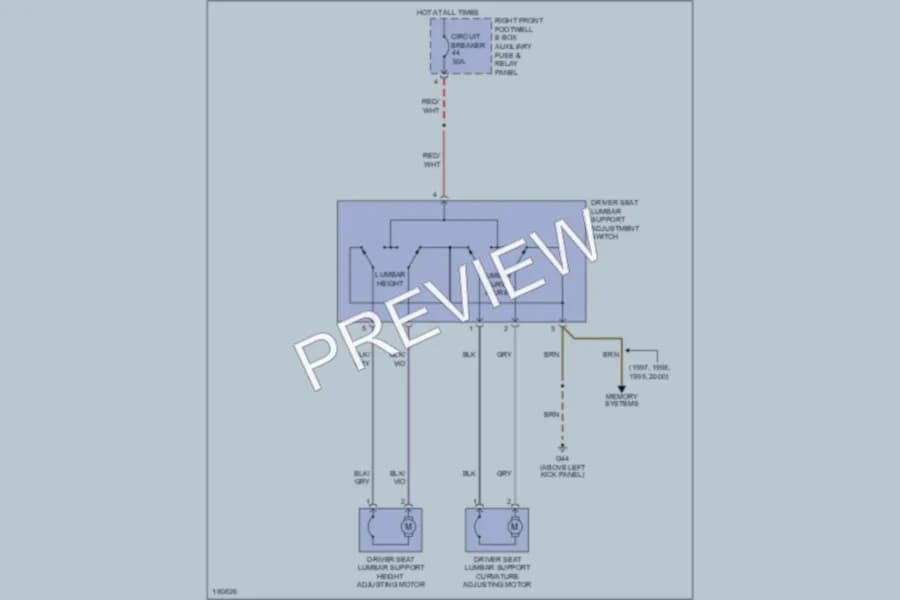 2001 Audi A8 Power Seats wiring diagram preview