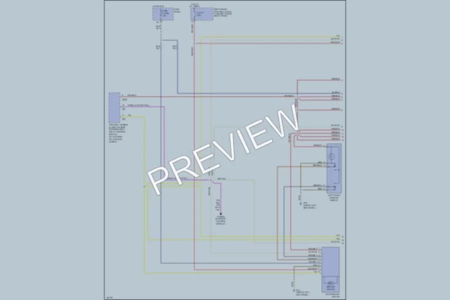 2001 Audi A8 Power Windows wiring diagram preview