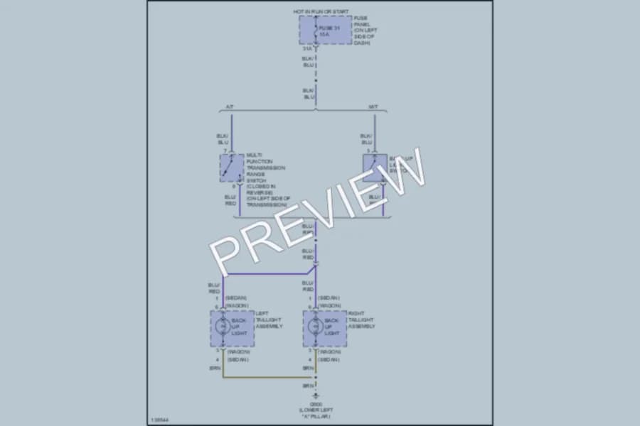 2001 Audi AllroadQuattro Exterior Lights wiring diagram preview
