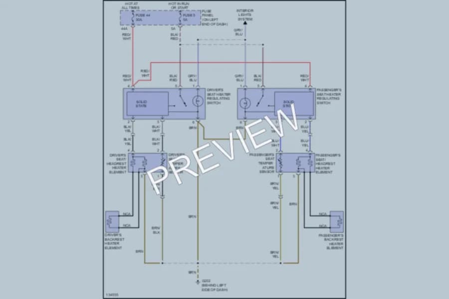 2001 Audi S4 Power Seats wiring diagram preview