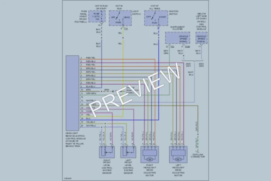 2001 Audi S8 Headlights wiring diagram preview