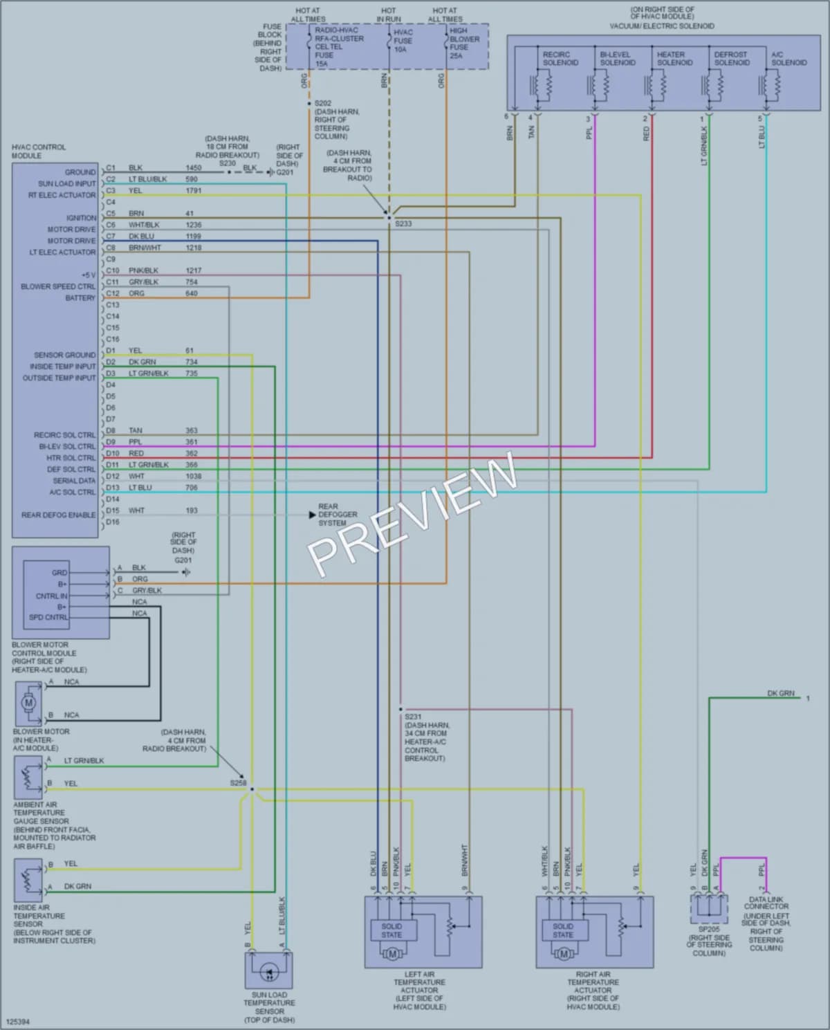 2001 Buick Century Air Conditioning wiring diagram preview