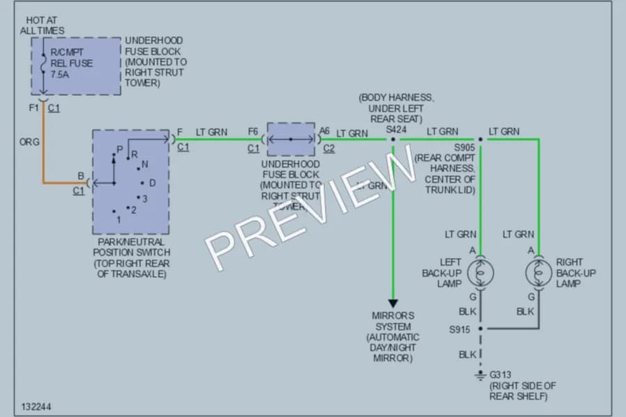 2001 Buick Century Exterior Lights wiring diagram preview