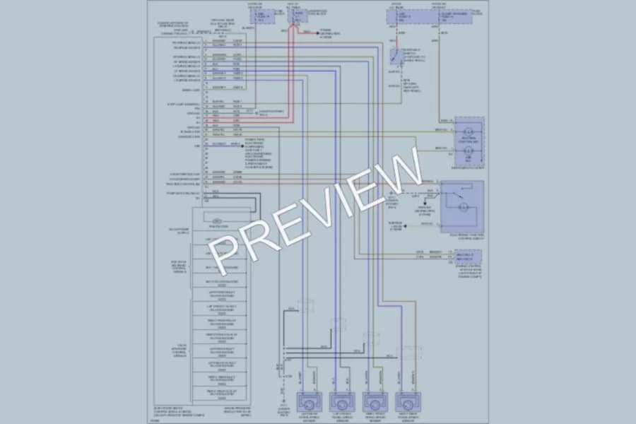 2001 Cadillac Catera Anti Lock Brakes wiring diagram preview