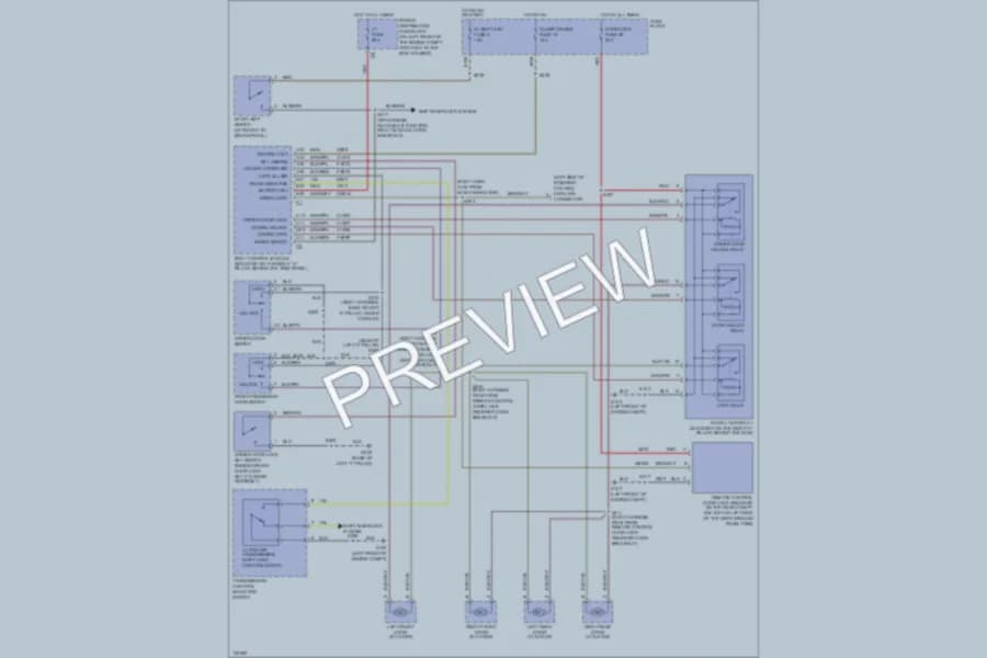 2001 Cadillac Catera Power Door Locks wiring diagram preview
