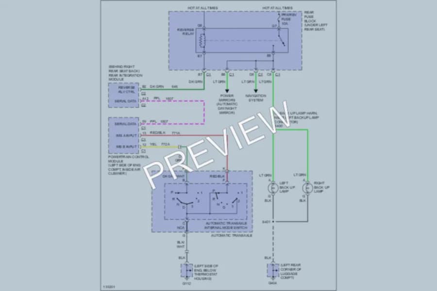 2001 Cadillac DeVille Exterior Lights wiring diagram preview