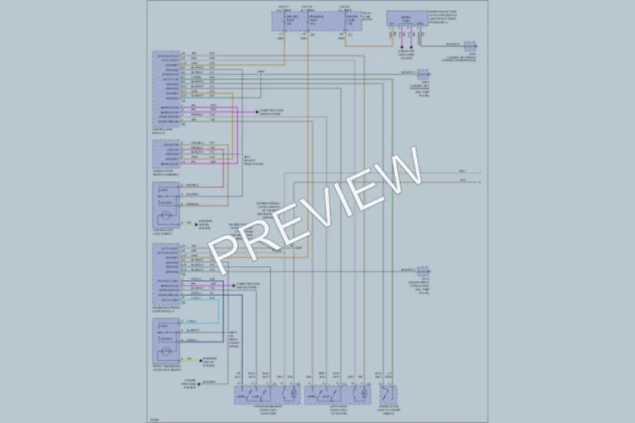 2001 Cadillac DeVille Power Door Locks wiring diagram preview
