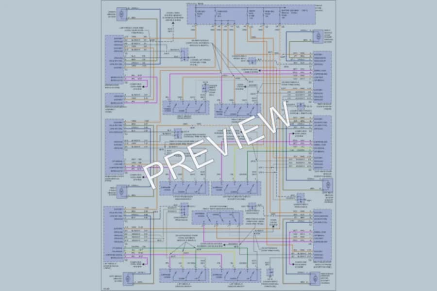 2001 Cadillac DeVille Power Windows wiring diagram preview