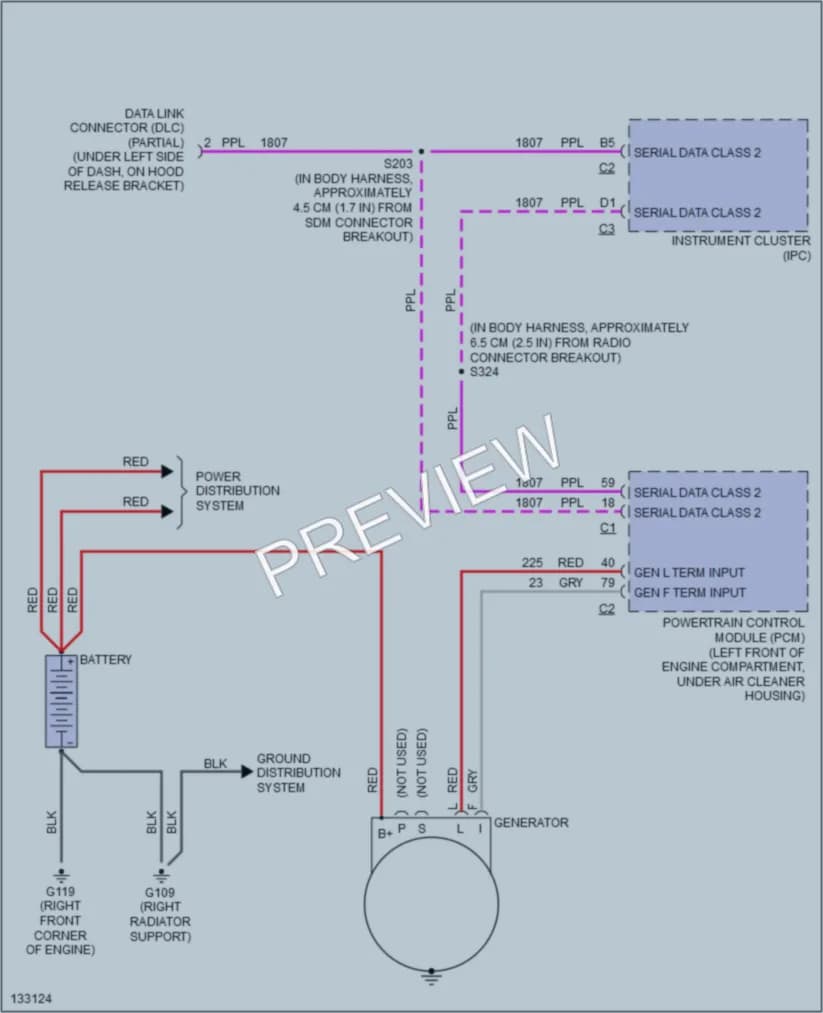 2001 Cadillac Eldorado Starting Charging wiring diagram preview