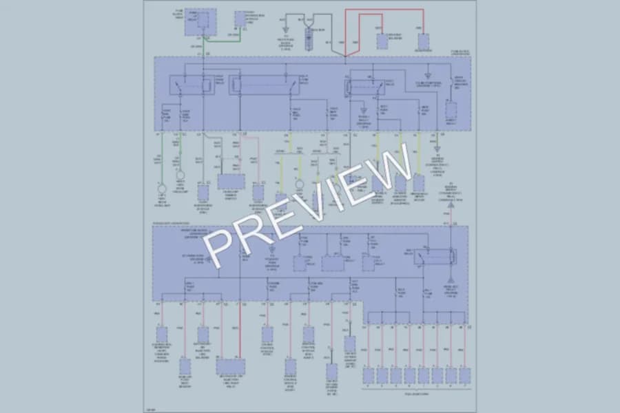 2001 Cadillac Seville Power Distribution wiring diagram preview