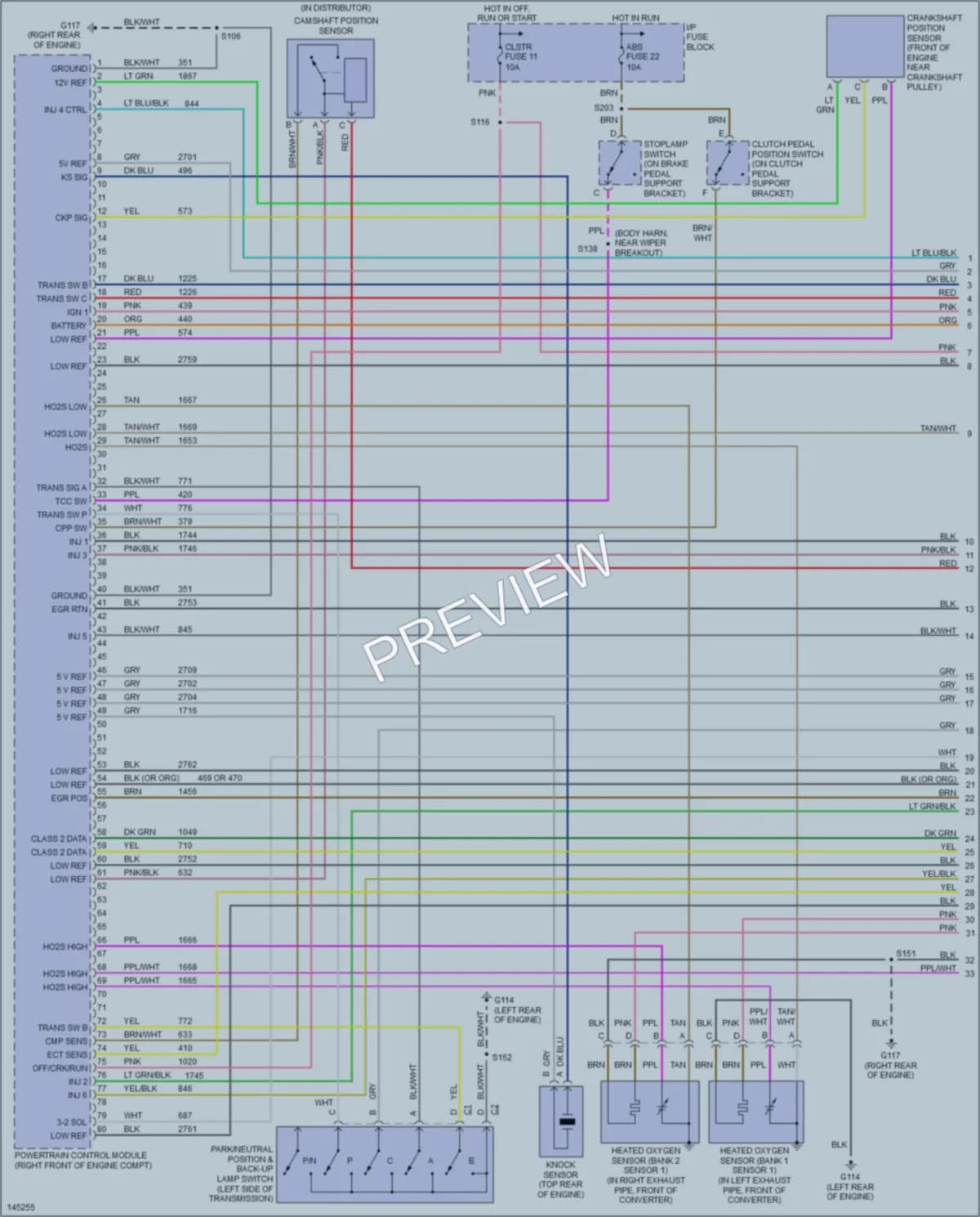 2001 Chevrolet Blazer Engine Performance wiring diagram preview