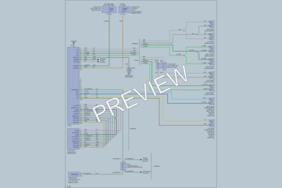 2001 Chevrolet 1500 Radio wiring diagram preview with protected circuit layout
