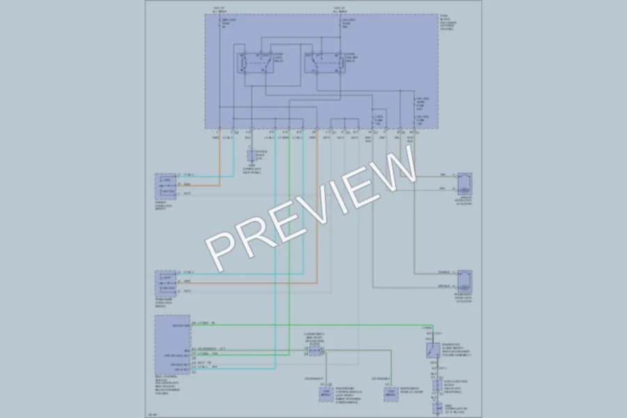 2001 Chevrolet 1500 Hd Power Door Locks wiring diagram preview with protected circuit layout