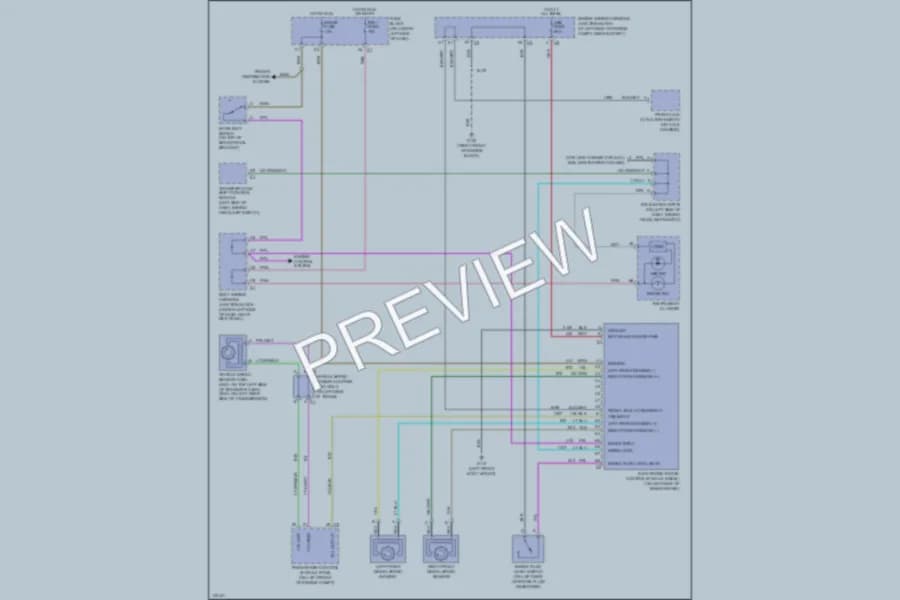 2001 Chevrolet K1500 Anti Lock Brakes wiring diagram preview with protected circuit layout