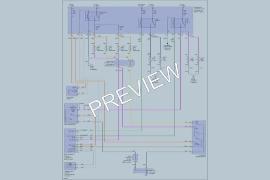 2001 Chevrolet C2500Suburban Headlights wiring diagram preview