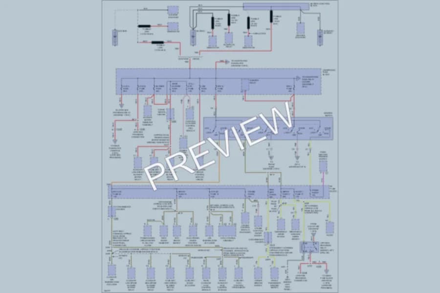 2001 Chevrolet G1500 Power Distribution wiring diagram preview with protected circuit layout