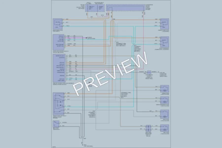 2001 Chevrolet G2500 Power Door Locks wiring diagram preview with protected circuit layout