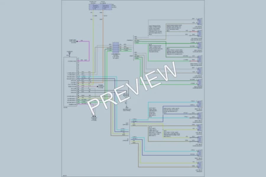 2001 Chevrolet G2500 Radio wiring diagram preview with protected circuit layout