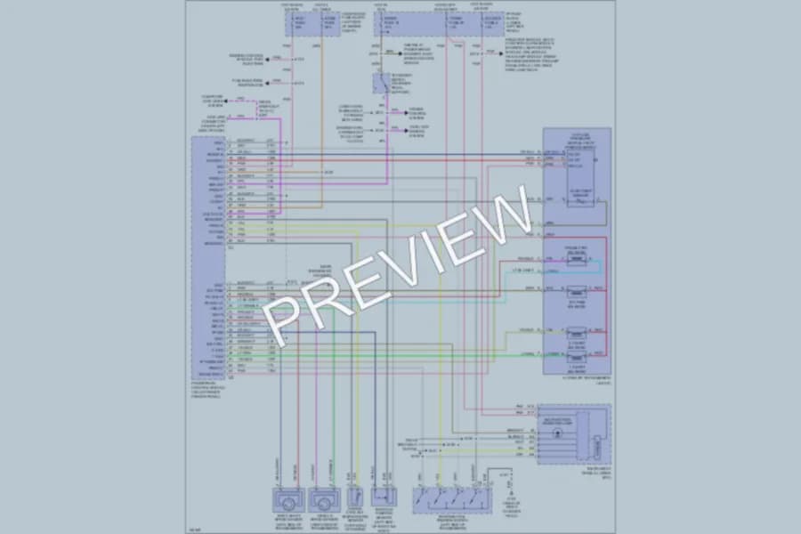 2001 Chevrolet G3500 Transmission wiring diagram preview with protected circuit layout