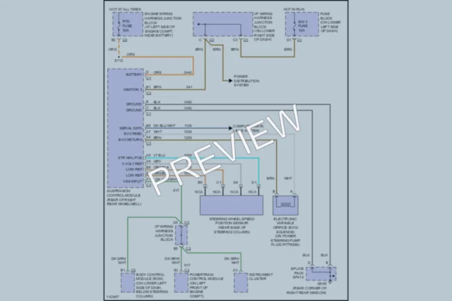 2001 Chevrolet K2500Suburban Electronic Power Steering wiring diagram preview