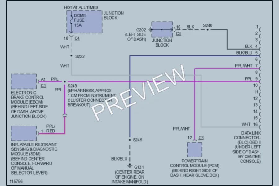 2001 Chevrolet Metro Computer Data Lines wiring diagram preview