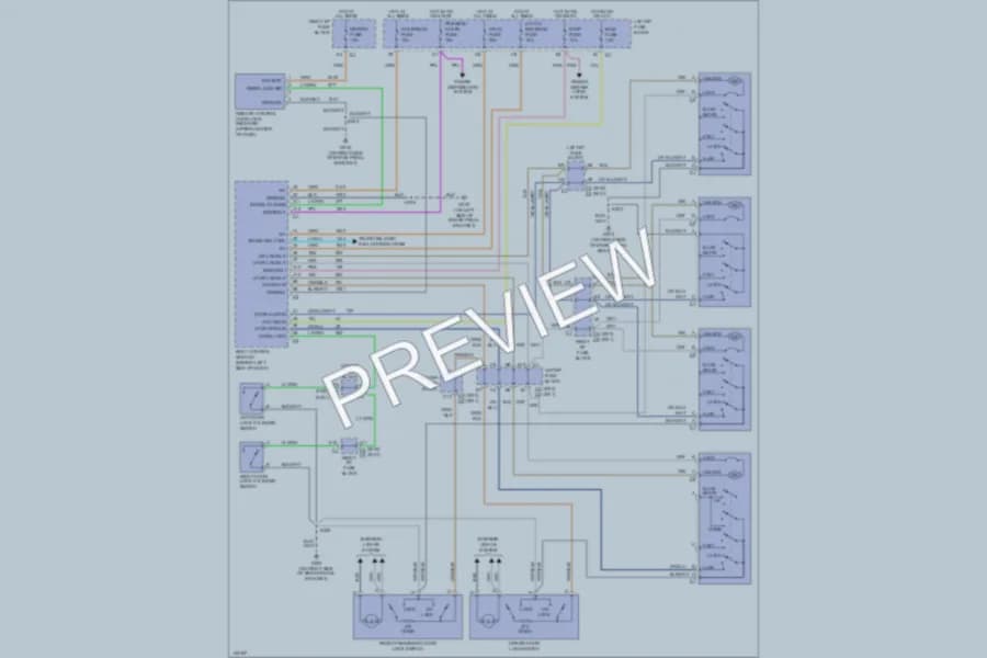 2001 Chevrolet MonteCarlo Power Door Locks wiring diagram preview