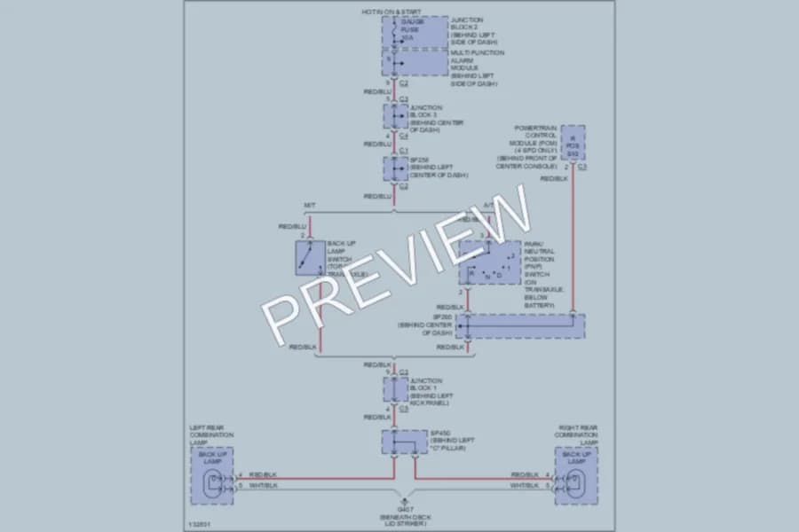 2001 Chevrolet Prizm Exterior Lights wiring diagram preview