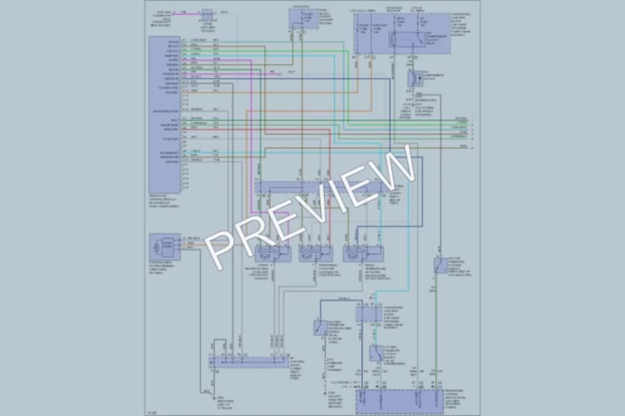 2001 Chevrolet Tahoe Air Conditioning wiring diagram preview