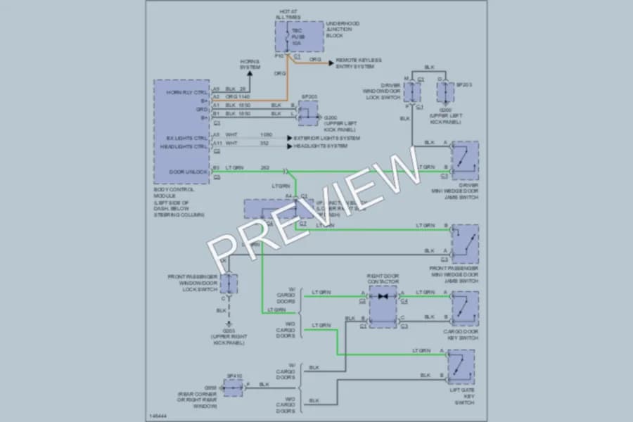 2001 Chevrolet Tahoe Anti Theft wiring diagram preview