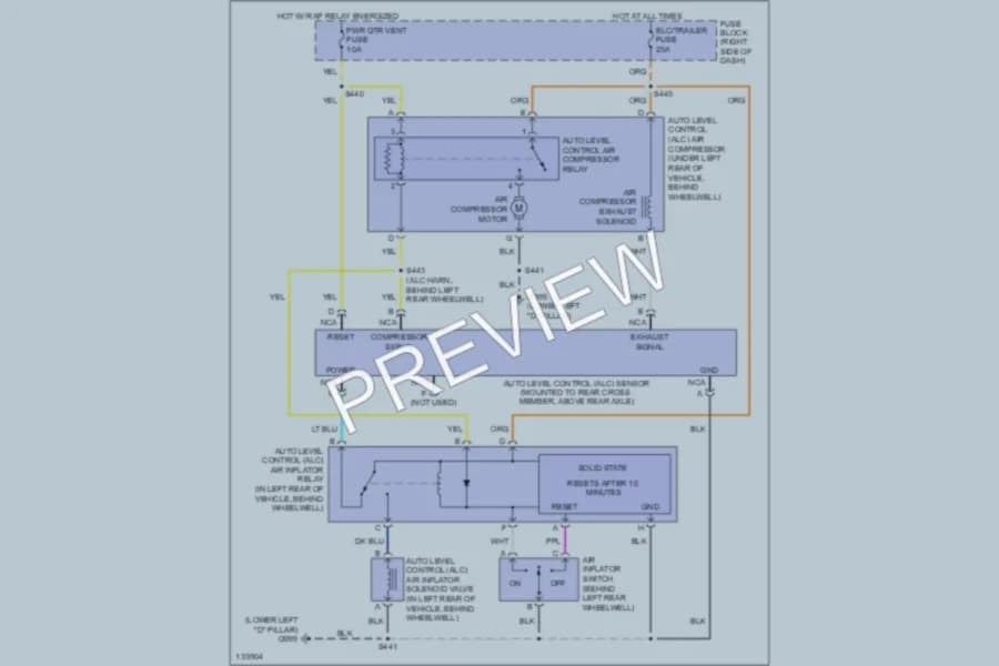 2001 Chevrolet Venture Electronic Suspension wiring diagram preview