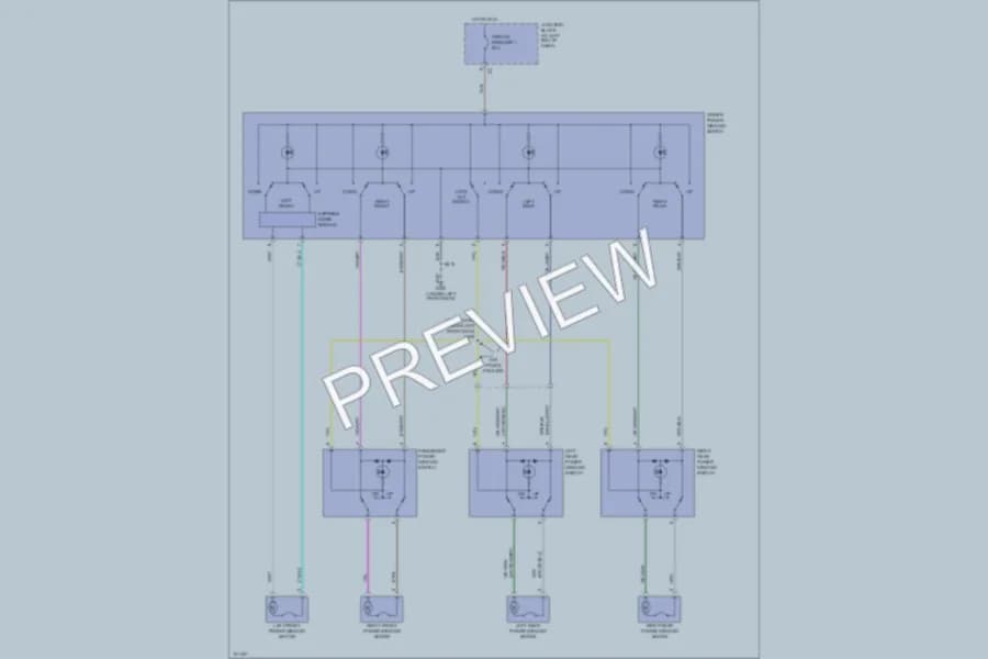 2001 Chrysler LHS Power Windows wiring diagram preview
