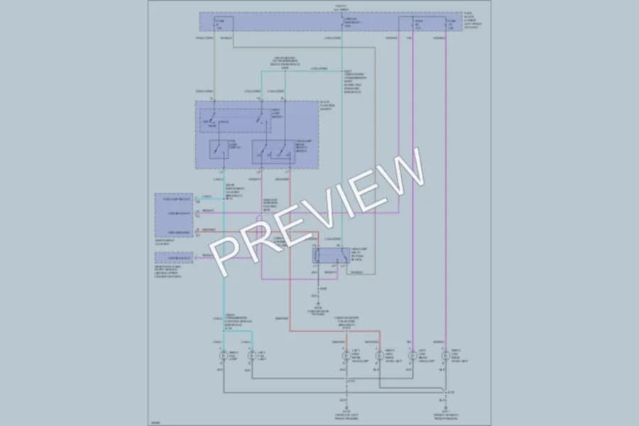 2001 Chrysler PTCruiser Headlights wiring diagram preview