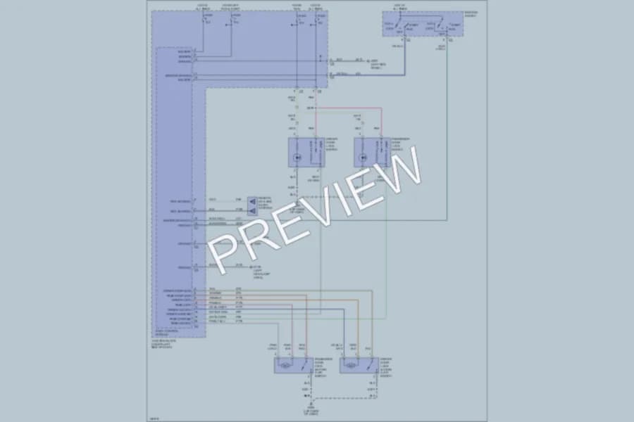 2001 Chrysler Convertible Power Door Locks wiring diagram preview with protected circuit layout