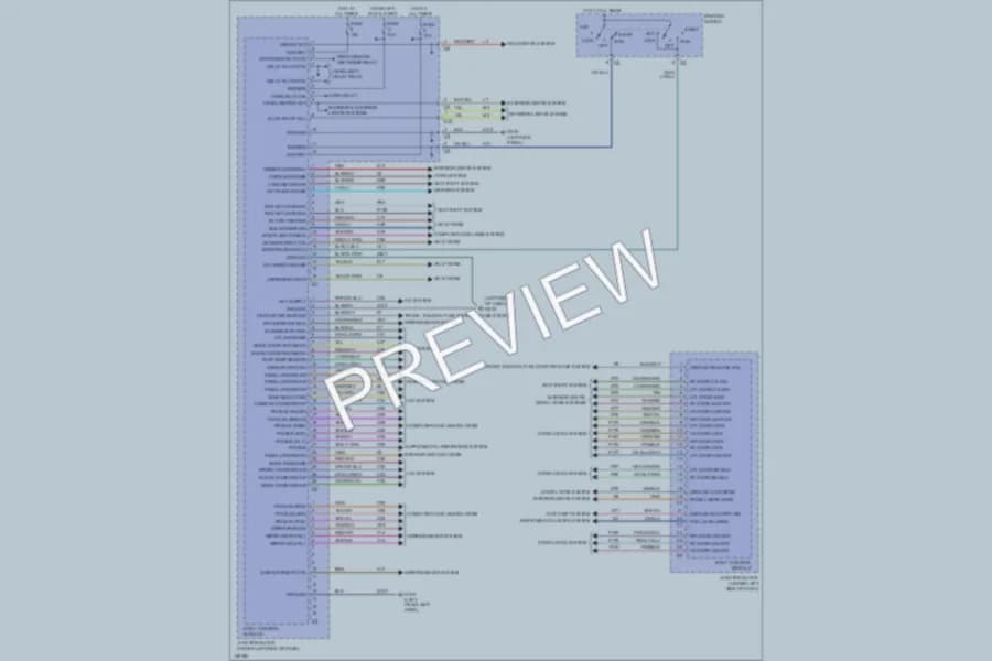 2001 Chrysler Sedan Body Computer wiring diagram preview with protected circuit layout