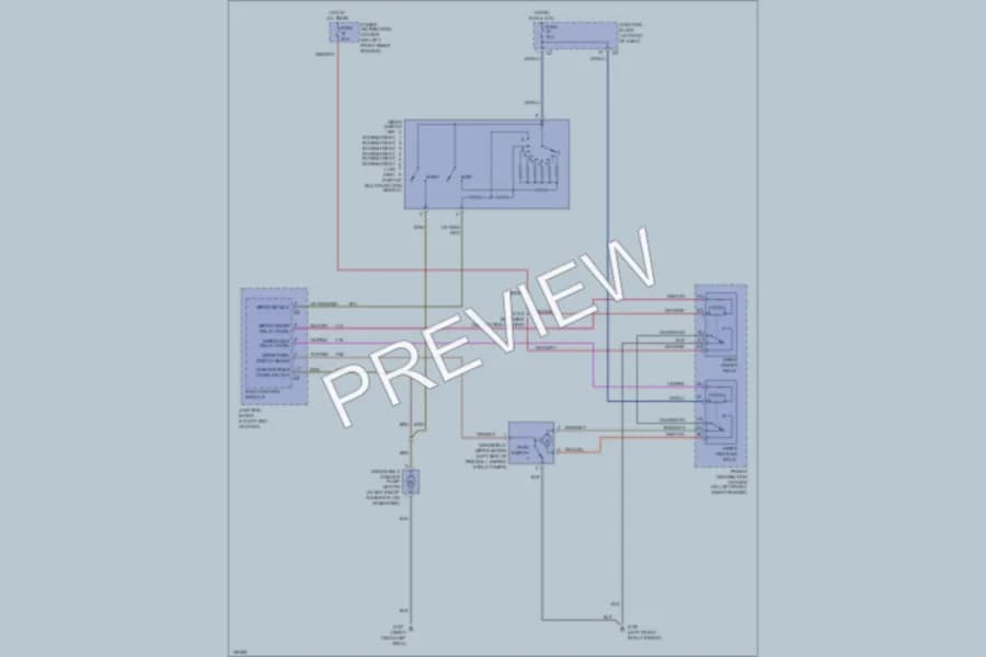 2001 Chrysler Sedan Wiper Washer wiring diagram preview with protected circuit layout