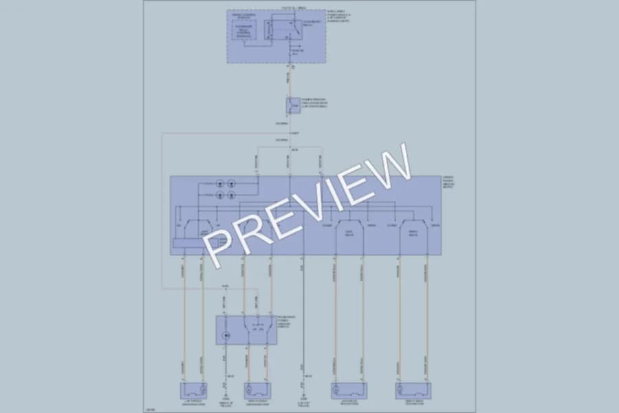2001 Chrysler Voyager Power Windows wiring diagram preview
