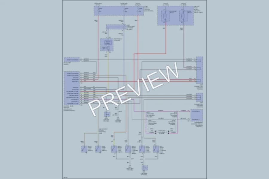 2001 Dodge B1500 Anti Theft wiring diagram preview with protected circuit layout