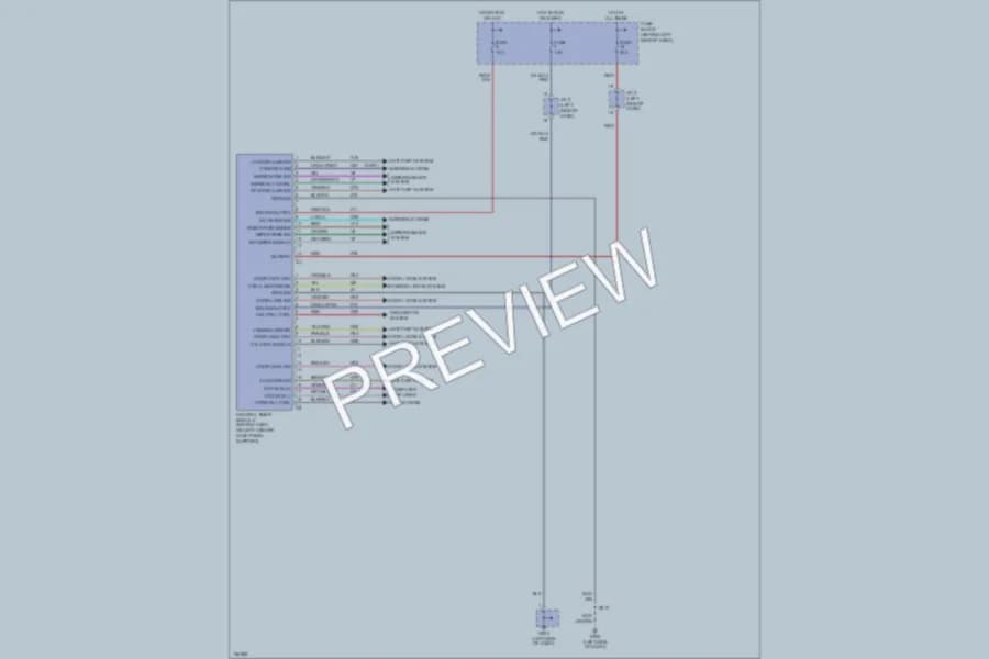 2001 Dodge B3500 Body Computer wiring diagram preview with protected circuit layout