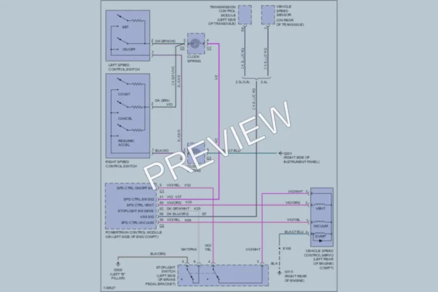 2001 Dodge Caravan Cruise Control wiring diagram preview