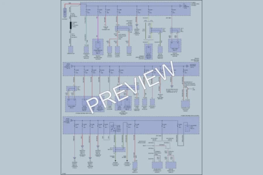 2001 Dodge Durango Power Distribution wiring diagram preview