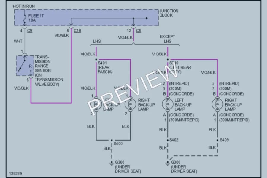 2001 Dodge Intrepid Exterior Lights wiring diagram preview