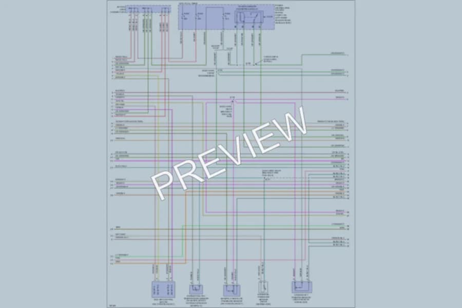 2001 Dodge R1500 Engine Performance wiring diagram preview with protected circuit layout