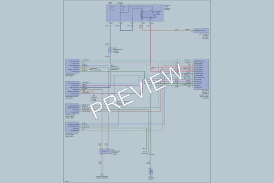 2001 Dodge R3500 Power Seats wiring diagram preview with protected circuit layout